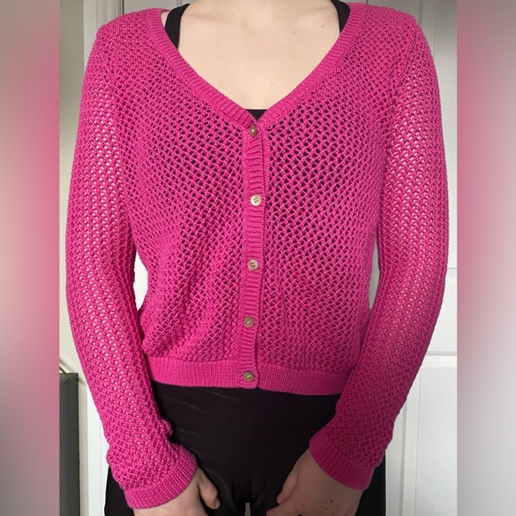 Hot pink cardigan - Picture 2 of 2